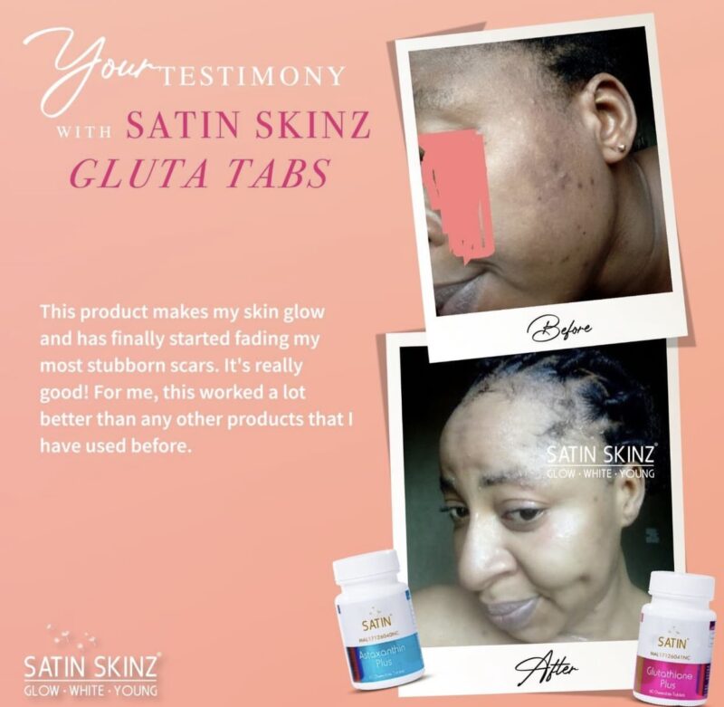 SATIN SKINZ GLUTATHIONE PLUS AND ASTAXNTHIN PLUS ( 2in1) .