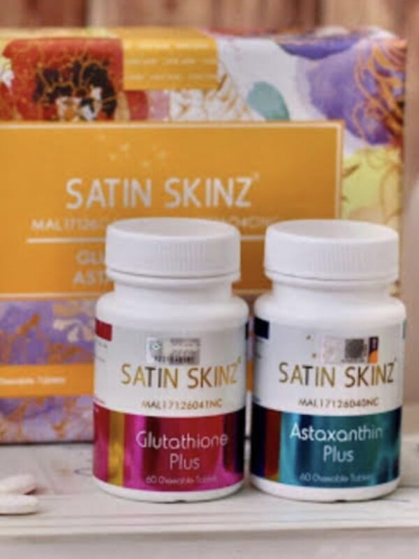 SATIN SKINZ GLUTATHIONE PLUS AND ASTAXNTHIN PLUS ( 2in1) .